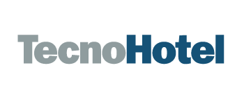 Logo van TecnoHotel, een digitaal tijdschrift dat technologie in de horeca-industrie behandelt.